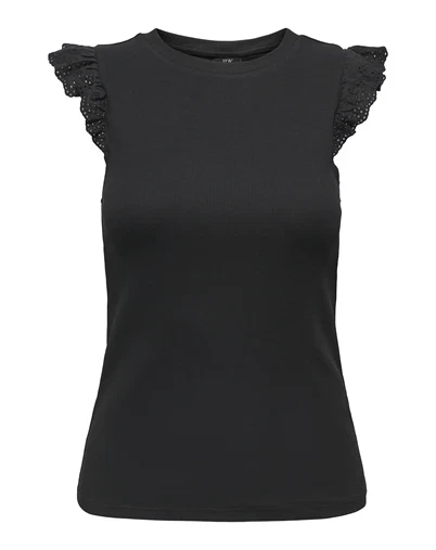 JDY - JDYSofia Frill Top - Black